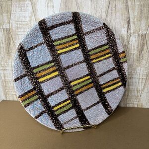 An Alrose Original Italy Plate Platter Speckled Pottery Italian‎ Vintage 12” MCM